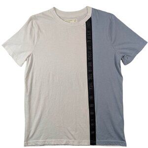 Abercrombie‎ Kids T Shirt 15/16 2 Tone White Blue Short Sleeve Back to School